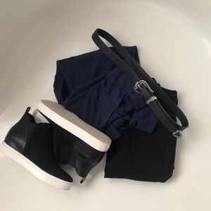 navy blue turtleneck